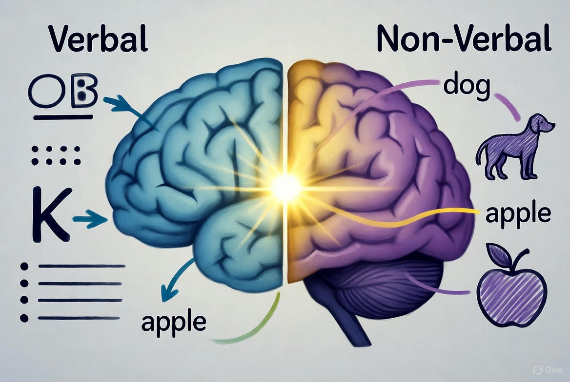 AI generated image of dual coding